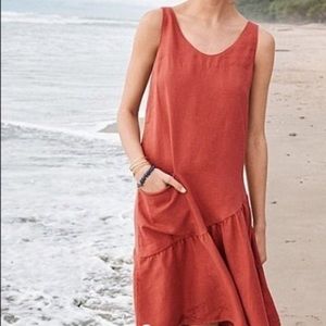 Garnet Hill Linen Trapeze Dress
